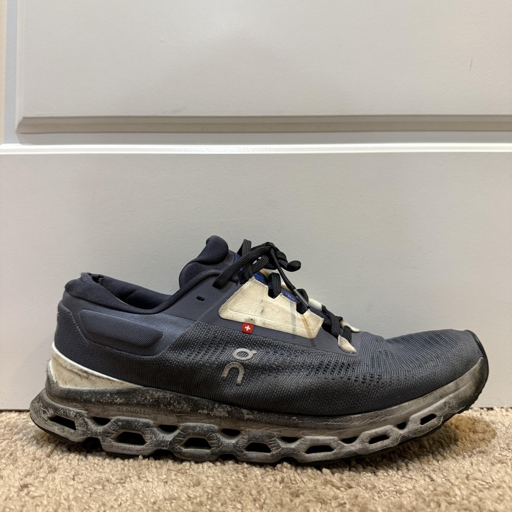 On Cloudstratus Shoes Mens Size 10.5 Blue Road Running Cushioned Sneakers